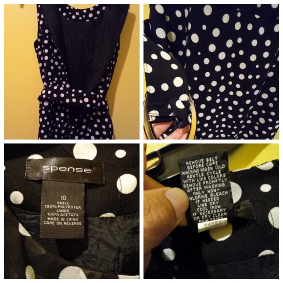 Spense Ruffle Polka Dots Woman Dress Size 10 - Picture 12 of 13